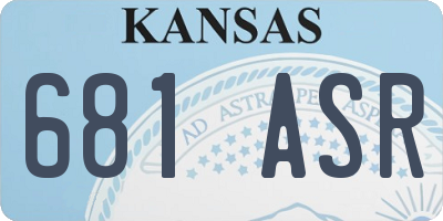 KS license plate 681ASR