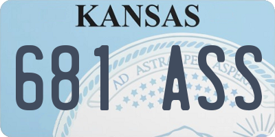 KS license plate 681ASS