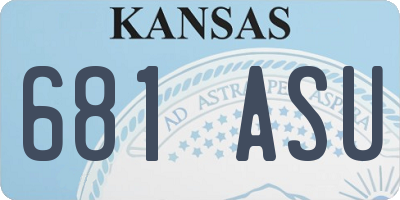 KS license plate 681ASU