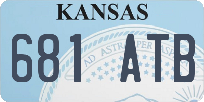 KS license plate 681ATB