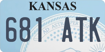KS license plate 681ATK