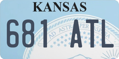 KS license plate 681ATL