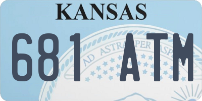 KS license plate 681ATM