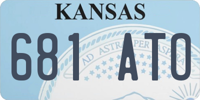 KS license plate 681ATO