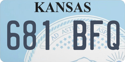 KS license plate 681BFQ