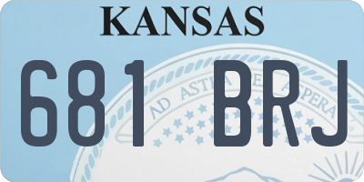 KS license plate 681BRJ