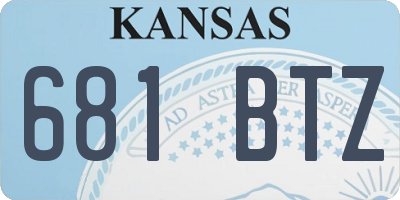 KS license plate 681BTZ