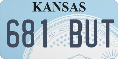 KS license plate 681BUT