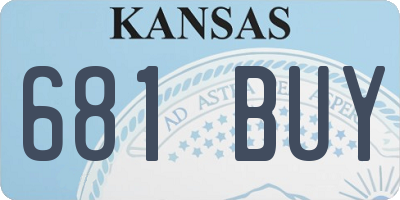 KS license plate 681BUY