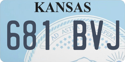 KS license plate 681BVJ