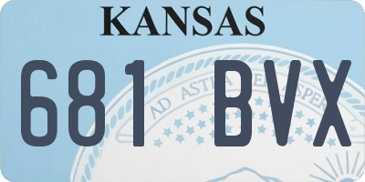 KS license plate 681BVX