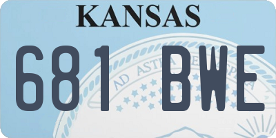 KS license plate 681BWE