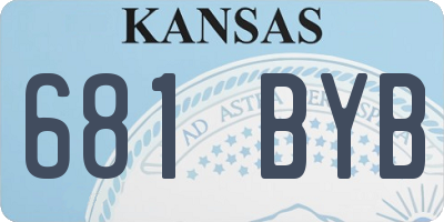 KS license plate 681BYB