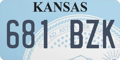 KS license plate 681BZK