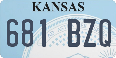 KS license plate 681BZQ