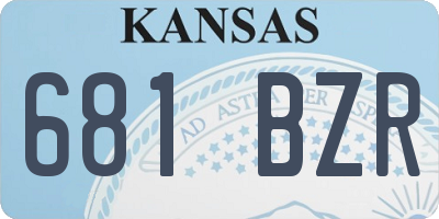 KS license plate 681BZR