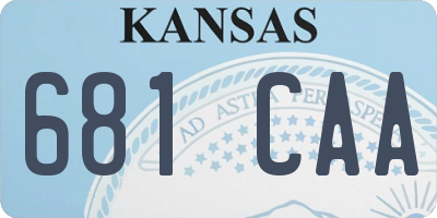 KS license plate 681CAA