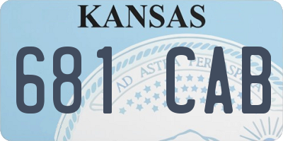 KS license plate 681CAB