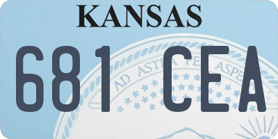 KS license plate 681CEA
