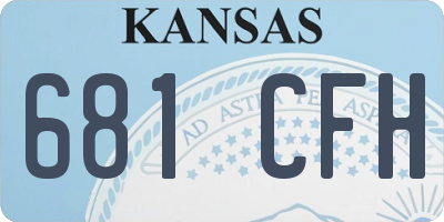 KS license plate 681CFH