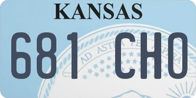 KS license plate 681CHO
