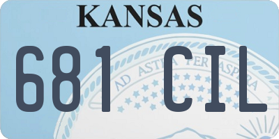 KS license plate 681CIL