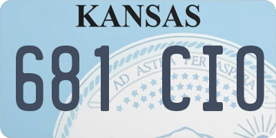 KS license plate 681CIO