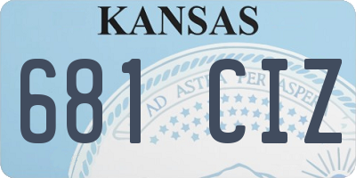 KS license plate 681CIZ