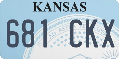 KS license plate 681CKX
