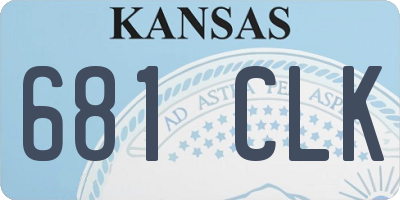 KS license plate 681CLK