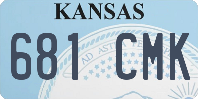 KS license plate 681CMK