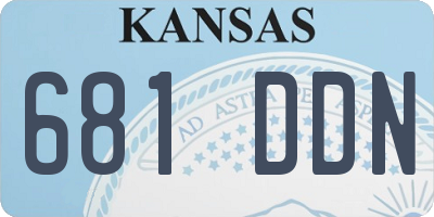 KS license plate 681DDN