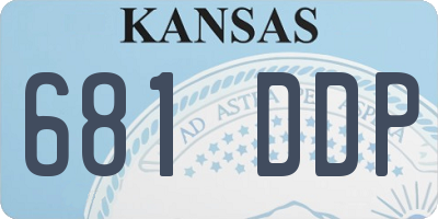 KS license plate 681DDP