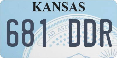 KS license plate 681DDR