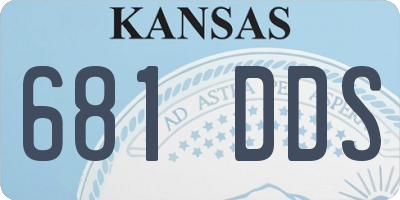 KS license plate 681DDS