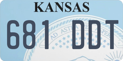 KS license plate 681DDT