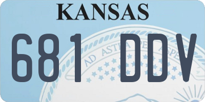 KS license plate 681DDV