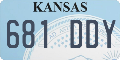 KS license plate 681DDY