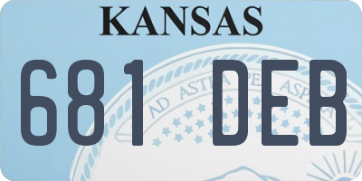 KS license plate 681DEB