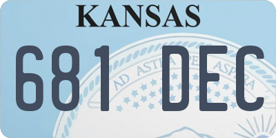 KS license plate 681DEC