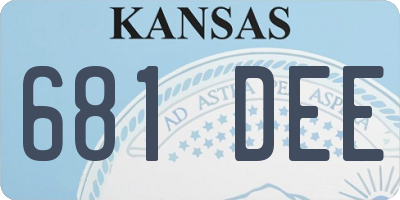 KS license plate 681DEE