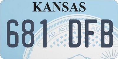KS license plate 681DFB