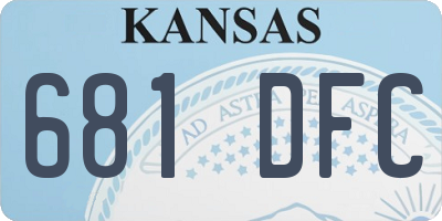 KS license plate 681DFC