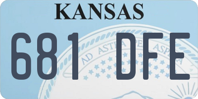 KS license plate 681DFE