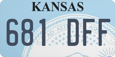 KS license plate 681DFF