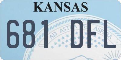 KS license plate 681DFL