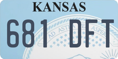 KS license plate 681DFT