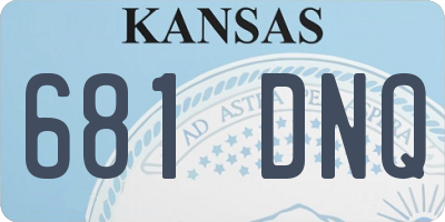KS license plate 681DNQ