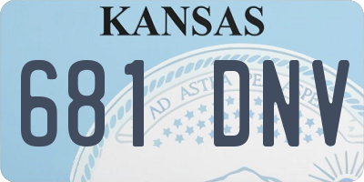 KS license plate 681DNV