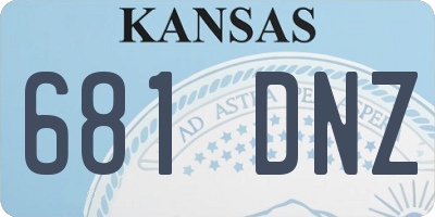 KS license plate 681DNZ